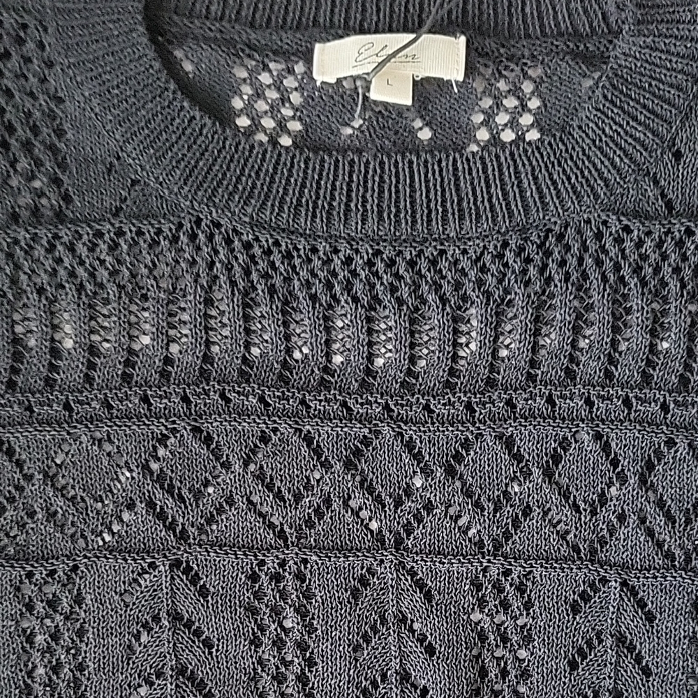 Elan Black Knit Top - Picture 3 of 3